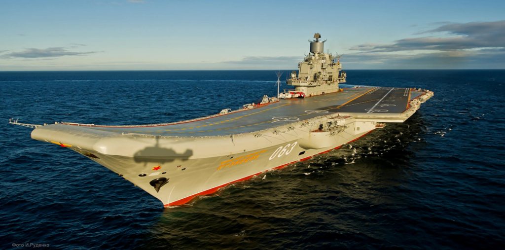 Admiral Kuznetsov လေယာဉ်တင် သင်္ဘောကြီး စစ်ဆင်ရေး ဆင်နွဲနေစဉ်