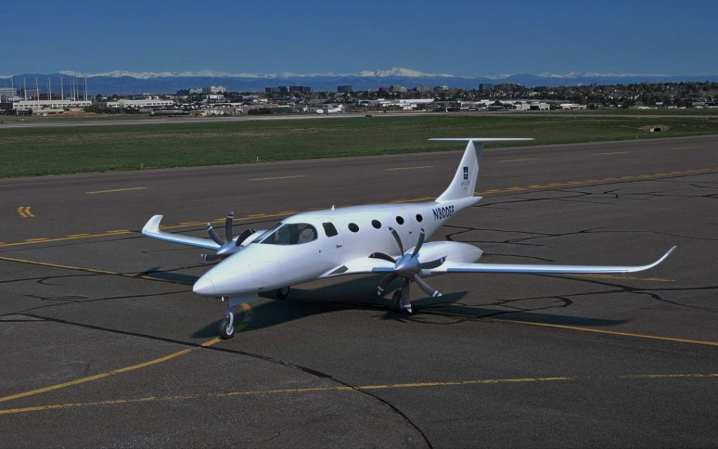 eFlyer 800 လျှပ်စစ်စွမ်းအင်သုံး လေယာဉ်ဟာ ခရီးသည် ၈ ဦး တင်ဆောင်ပျံသန်းနိုင်မှာ ဖြစ်ပါတယ် (Photo: Bye Aerospace)