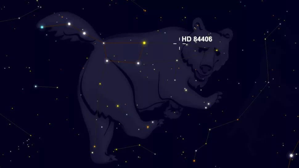 HD84406 ကြယ် တည်ရှိရာ Ursa Major နက္ခတ်