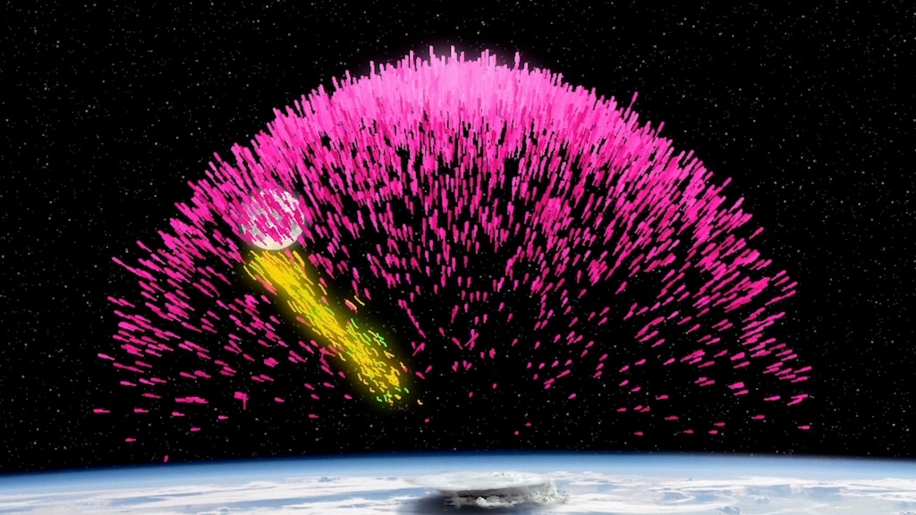 ကမ္ဘာပေါ်က မိုးကြိုးမုန်တိုင်း တစ်ခုအတွင်း antimatter တွေ ထွက်ပေါ်လာတာကို NASA အာကာသ ယာဉ်က ရိုက်ကူးထားတဲ့ပုံပါ