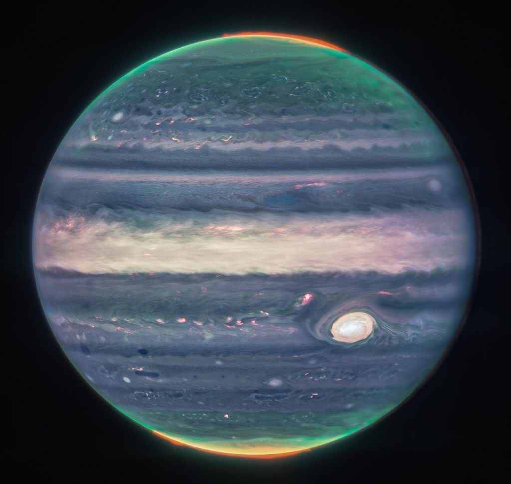 Webb NIRCam composite image of Jupiter