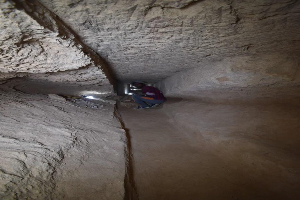 Tunnel under ancient Egyptian temple