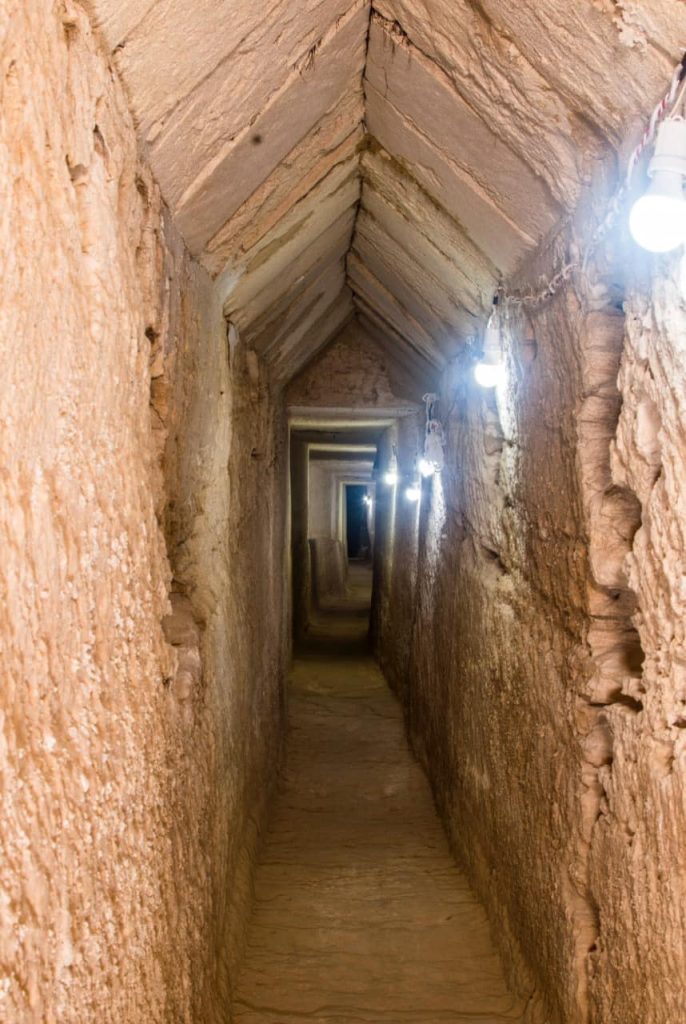 Tunnel under ancient Egyptian temple
