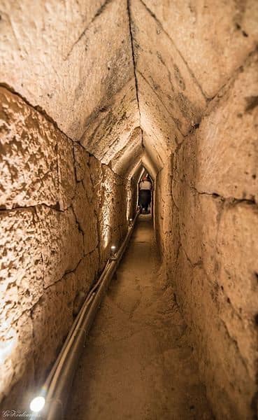 Tunnel under ancient Egyptian temple