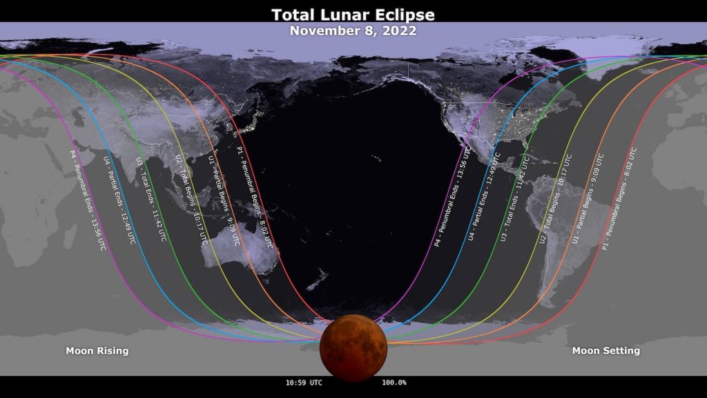 lunar eclipse map 2022