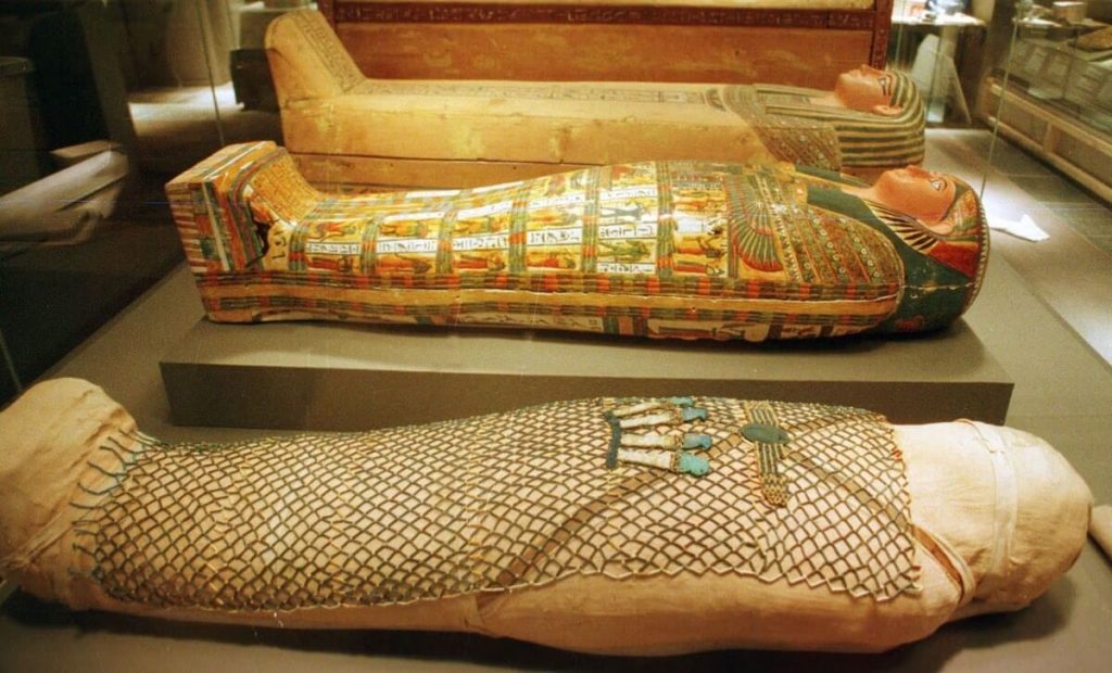 mummies at Saqqara necropolis